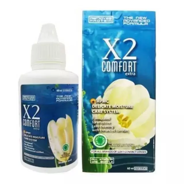 Cairan X2 Softlens 60ml / cairan softlens murah