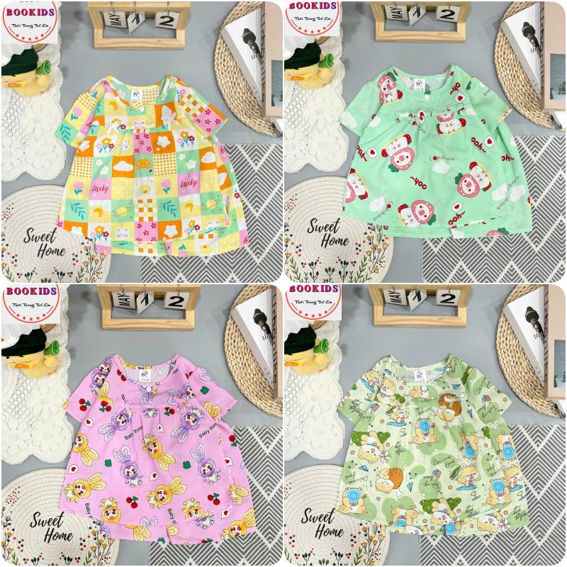 SET 3 - 5 BỘ Bộ Đồ Mặc Nhà BÉ GÁI áo TAY NGắN QUẦN LỬNG Chất Vải Tole Lanh loại 1 họa tiết dễ thương