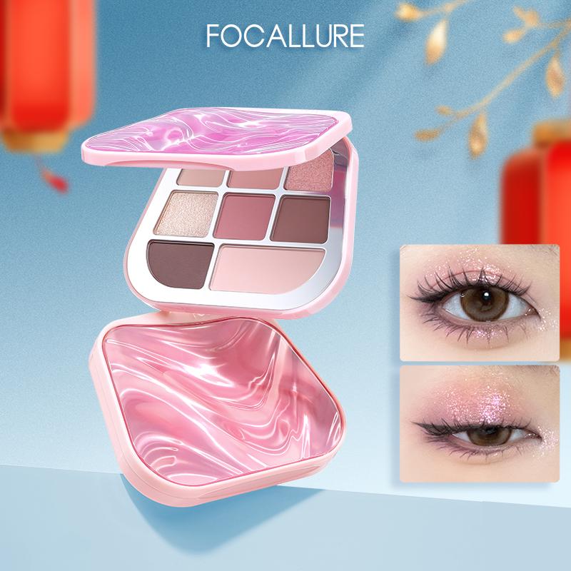 Bảng phấn mắt FOCALLURE 9.6g sắc tố cao dưỡng ẩm không nhòe lâu trôi chống nước