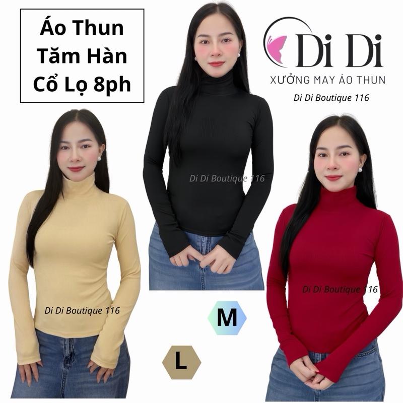 Combo3 áo thun nữ cổ lọ form dài ủ kem ôm body .Chất thun tăm lạnh dày mịn mát không xù lông không nhão vải .DiDiboutique116