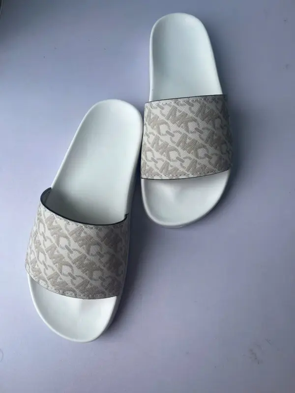 Dép nam nữ quai ngang hoạ tiết chữ nâu kem mặt đế MẶT TRĂNG (size 34-45)sang trọng êm chân bền đẹp 0