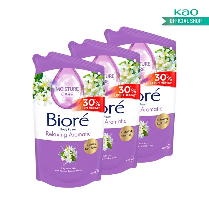 Biore Relaxing Aromatic 800ml Pouch Triplepack - Sabun Mandi Cair 2