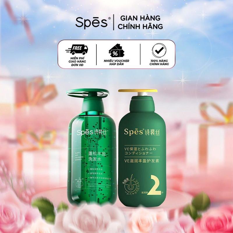  Dầu Gội Và Dầu Xả SPES Kích Thích Mọc Tóc Kiểm Soát Dầu Nuôi Dưỡng Tóc Làm Sạch Da Đầu 500ml 