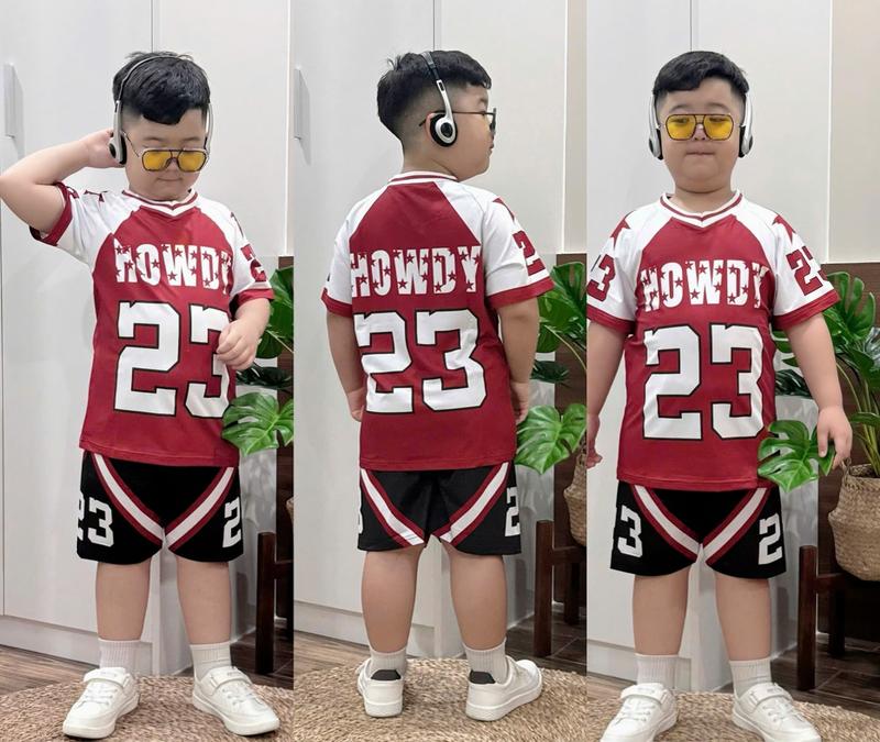 [G90] 12-45kg Đồ bộ bé trai chất thun lạnh in 3d phong cách mát mẻ thoải mái