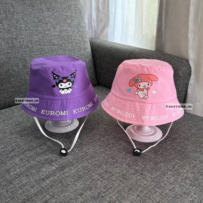Topi Bucket Anak Perempuan Laki-laki Kuromi, Melody, dan Cinnamoroll 4