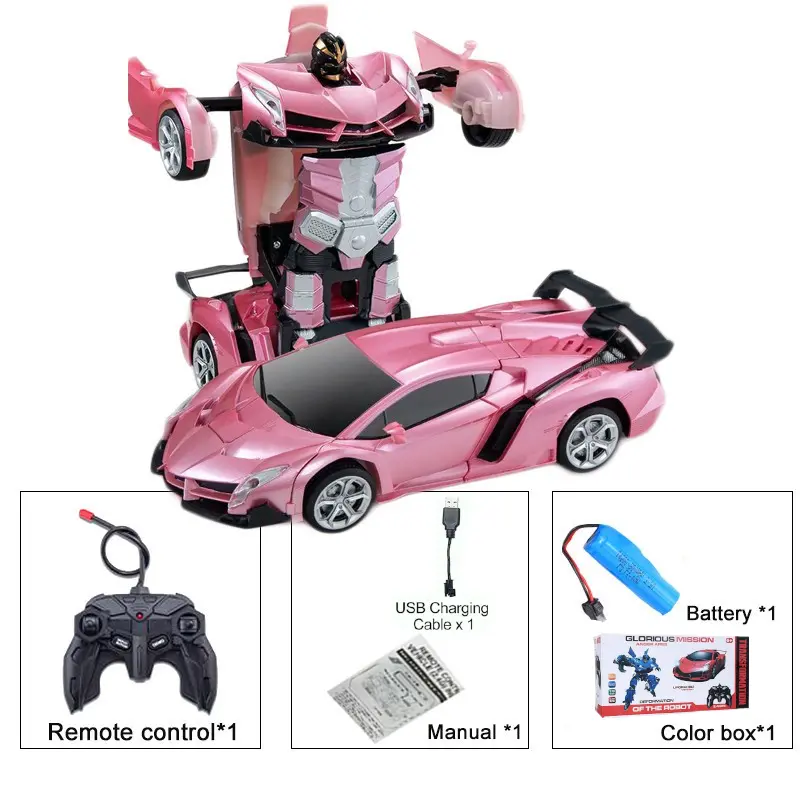 【Duffy toys】2.4G 1:14 Mobil Remote Control Besar Sport Car Robot Transformer / Rc Mobil Remote Transformer Robot / Rc Car Transformer / Mobil Remot Jadi Robot Baterai Cas / Mainan Autobot Remot Kontrol Mobil Berubah Jadi Robot / Anak Mainan Anak Laki Laki 7