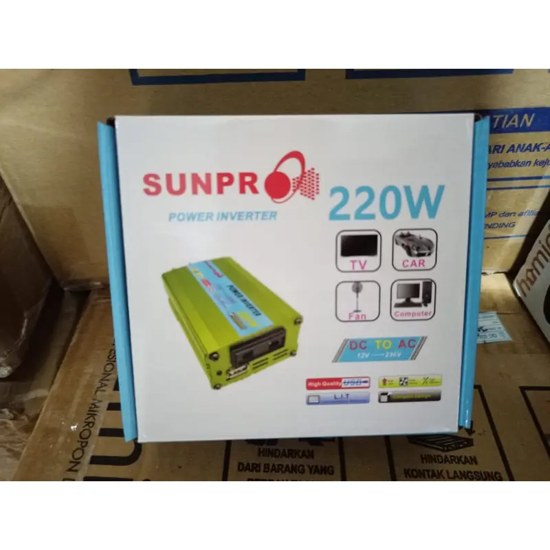 Power Inverter SUNPRO 220W DC 12V TO AC 220V HIGH QUALITY / Original / Termurah 2