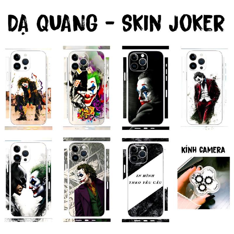   Dạ Quang-Joker 01  Skin Miếng dán PPF Full viền dán mặt sau điện thoại iphone Case Chống Sốc 15 pro max 