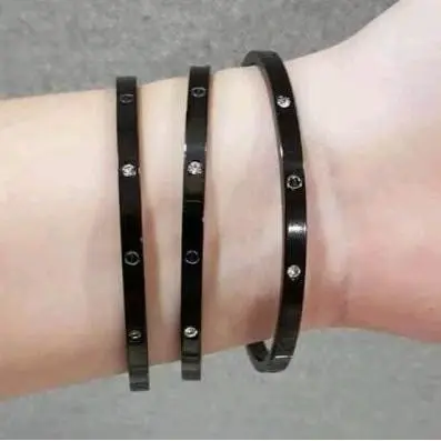 Gelang Titanium Bangle Slim Model Nagita Mewah Elegan Aksesoris Wanita Antikarat Bracelets 7