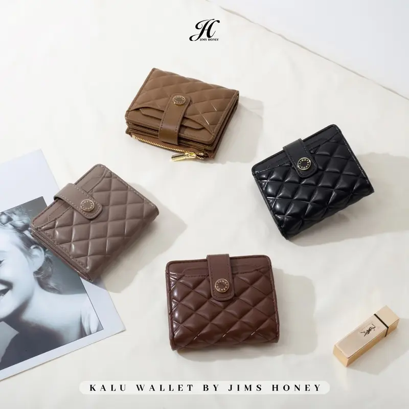 [ BEST DEAL, OWNER'S CHOICE!!! ] JIMS HONEY - Kalu wallet (FREE BOX) - Dompet wanita Kartu Kulit Uang kecil women 6