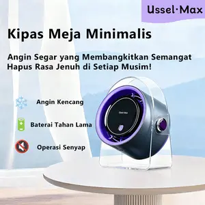Kipas dinding turbo senyap berkecepatan tinggi, kipas meja putar 105°, tampilan digital