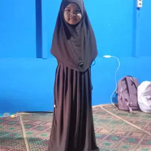 Gamis Abaya Anak Inara Serut Usia 0-12 Tahun Bahan Jersey Lembut dan Adem Free Hijab Muslim Panjang Nyaman