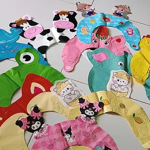 10pcs/30pcs/50pcs/Balon bando lucu/Labubu/Melody/Kuromi/Hewan kepala/(50pcs)Free pompa