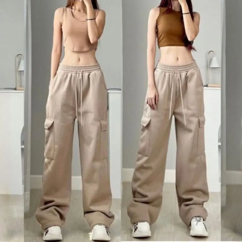 CELANA CARGO WANITA PANJANG STYLE WANITA KOREA Kulot Hitam 7