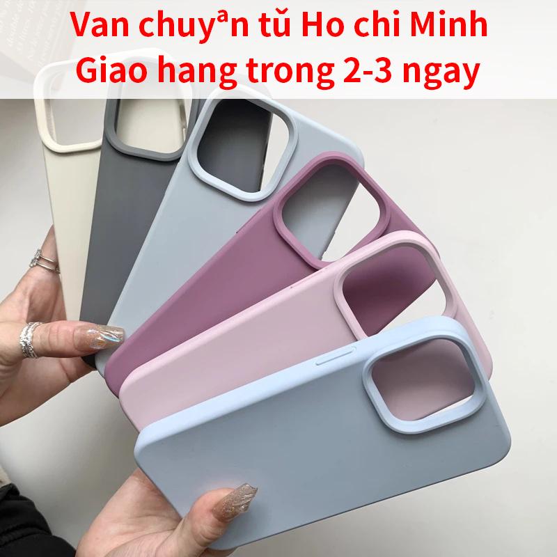  Ốp Điện Thoại Silicon Lỏng Tương Thích Với iPhone 13 Pro Max 11 12 14 15 17 Air 16 Plus X XS Ốp Lưng Bảo Vệ Chống Sốc Màu Trơn Có Phụ Kiện Ốp Điện Thoại 