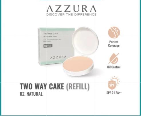 AZZURA Two Way Cake 12g Refill-Light biege/natural 1