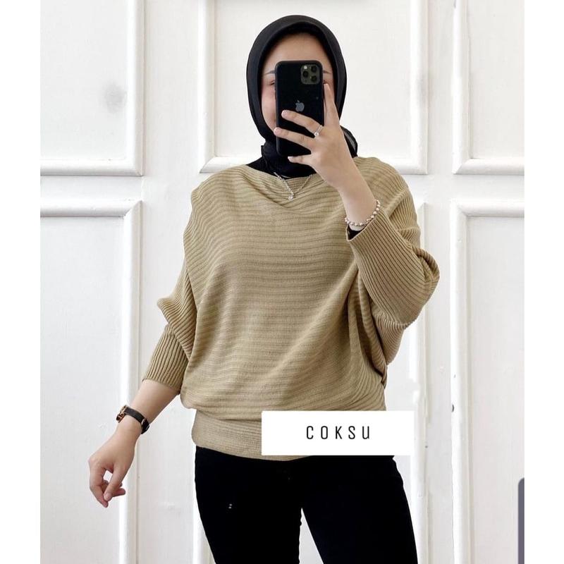 BAJU TERBARU 2024 VIRAL TIKTOK INDY BETWING BLOUSE//LASPERAL//SWEATER RAJUT WANITA BATWING KALONG - RAJUT WANITA PREMIUM BLOUSE BAJU RAJUT KNIT BETWING ATASAN WANITA MODEL KELELAWAR OTHERS RAJUT KALONG KNIT OTDD 6