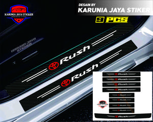 9pcs stiker carbon mobil toyota rush stiker karbon 3D pelindung pintu mobil dari pijakan kaki
