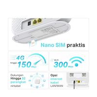 Gambar Tp-Link TL-MR105 300 Mbps Wireless N 4G LTE Router TL MR105 Sinyal Router  WiFi - MR105  dari Dunia Mas Computer Kota Administrasi Jakarta Barat 3 Tokopedia