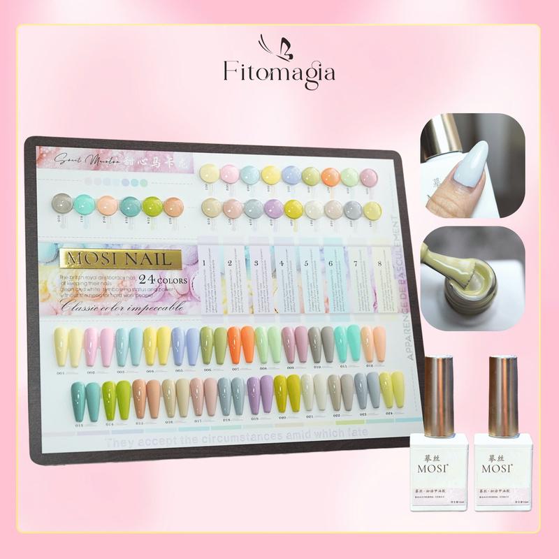 [GIÁ SỐC TRONG LIVE] Set 24 Chai Sơn Gel Macaron Ngọt Ngào 12ml – Màu Pastel Kẹo Ngọt, Lên Móng Cực Xinh, Giá Cực Yêu + Tặng Kèm Bảng Màu