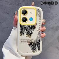Gambar MHKEID Casing Hp untuk Infinix Smart 7 Tecno POP 7 4G POP 7 Pro 4G Case Pola Kupu-kupu hitam Kasing kepulan krim Silikon Softcase Casing - Gaya1, Infinix Smart 7 dari MHKEID MALL Kab. Tangerang 1 Tokopedia