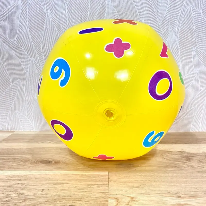 MAINAN BOLA PANTAI ANAK (SNI) BOLA KARET ANAK MOTIF ANGKA - MAINAN BOLA PANTAI ANAK ANAK 0