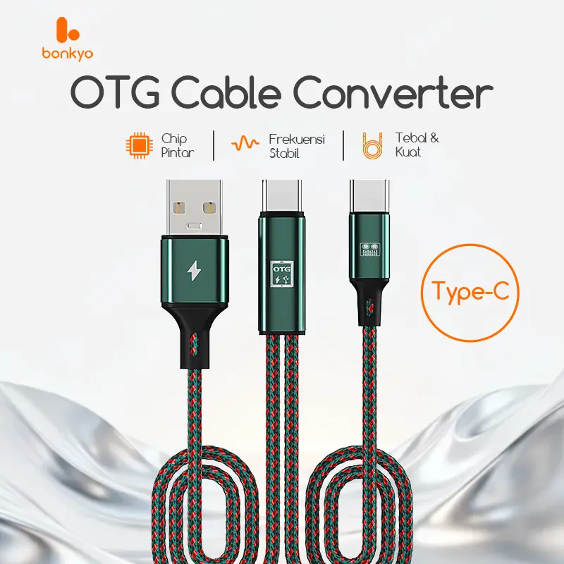 OTG Adapter Cable (Red & Blue) To Type-C