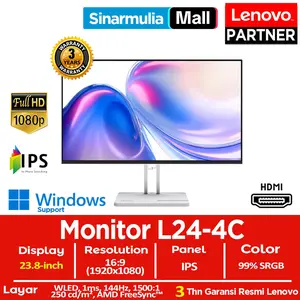 Monitor LED Lenovo L24-4C 23.8" IPS 144Hz 1ms HDMI VGA 99%sRGB Eye Caring