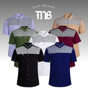 TNB - Baju Koko Pria - Atasan - Lengan Pendek - Model Terbaru 2026 - Motif Kombinasi Batik Hitam Putih - Bahan Katun Impor - Gratis Ongkir - Bayar Ditempat