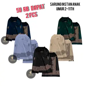 Paket Promo 50 Ribu Dapat 2 Sarung Instan Anak Laki Laki Usia 3-12 Tahun Motif Sarang Tawon