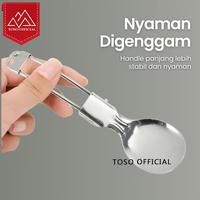 Gambar Sendok Garpu Pisau Lipat Set Alat Makan Portable Cutlery Travel Camping Spoon Fork Knife Set With Pouch dari Toso Mart Kota Administrasi Jakarta Pusat 4 Tokopedia