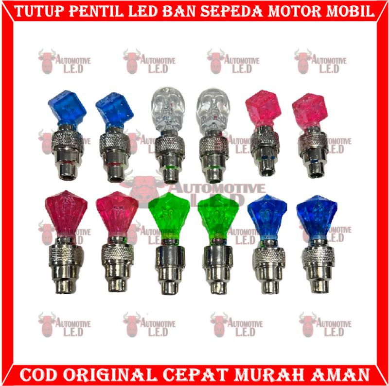 ORIGINAL TUTUP PENTIL LAMPU LED OTOMATIS MOBIL MOTOR  HARGA SEPASANG TUTUP PENTIL MOTOR 0