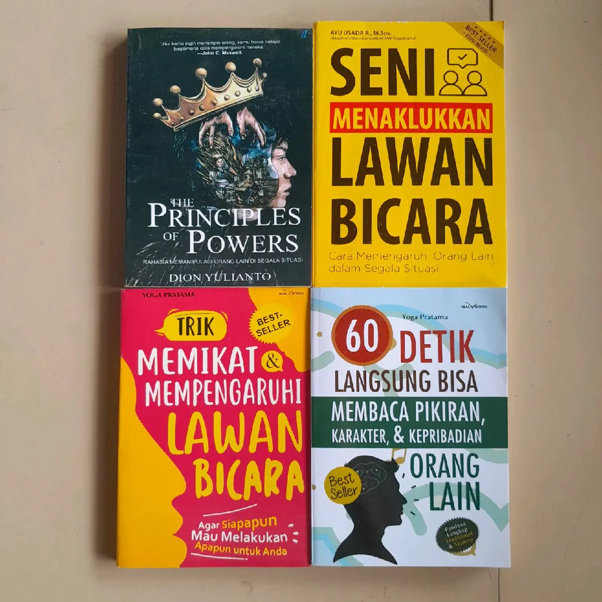 BUKU MOTIVASI PENGEMBANGAN DIRI / THE PRINCIPLES OF POWERS / TRIK MEMIKAT & MEMPENGARUHI LAWAN BICARA / 60 DETIK LANGSUNG BISA MEMBACA PIKIRAN,KARAKTER & KEPRIBADIAN ORANG LAIN / SENI MENAKLUKKAN LAWAN BICARA / RISALAH DOA