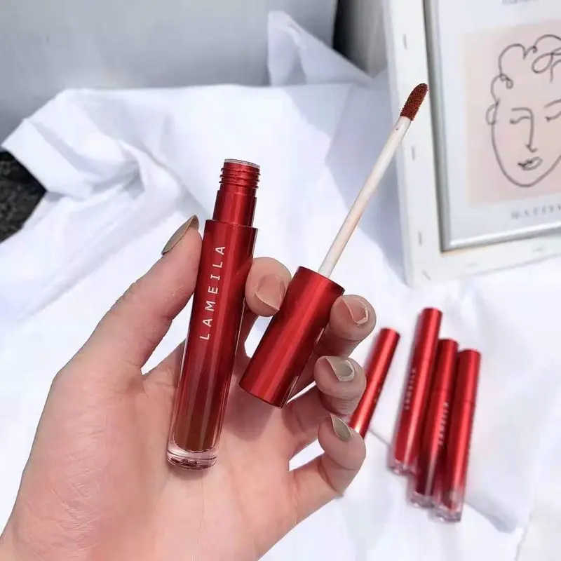 Son Bóng Nhung Lì, Son Bóng Lỏng Lâu Trôi, Không Phai, Trang Điểm, Mỹ Phẩm Cosmetic Nữ 3