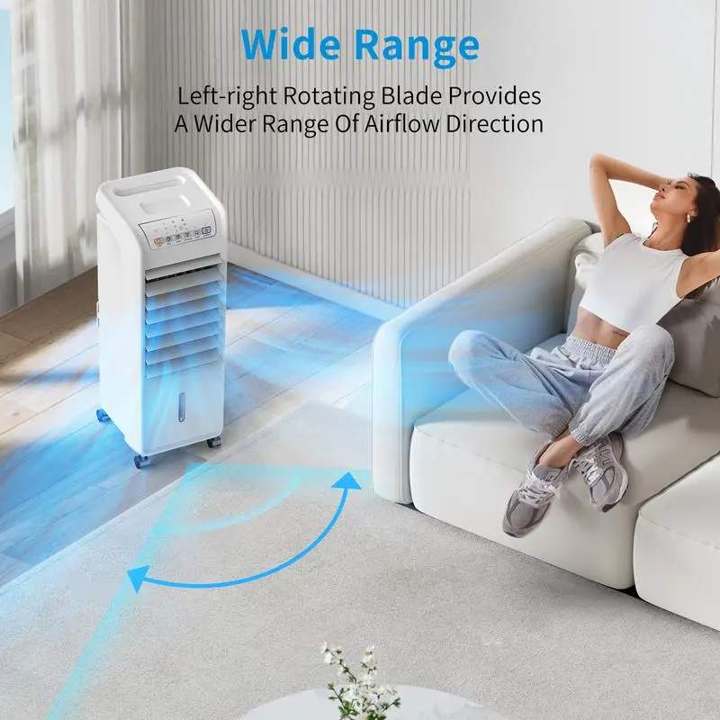 [TURUN HARGA] Midea Air Cooler 6L - Free Two Ice Pack/AC Portable 1 2 Pk Low Watt/Hadiah Gratis/Remote Control/Timer 7 Jam - AC100-A 5