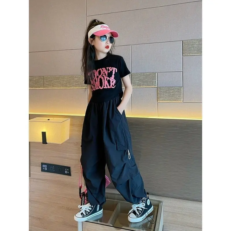 Celana Panjang Cargo High Waist Anak  Usia 7-12 Tahun - Cargo Loose Pants Fashion Fashion celana  anak perempuan celana cargo  anak 2