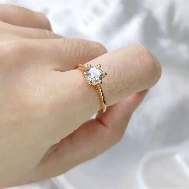 (CO 2 bonus 1) C04 Cincin simple  perhiasan xuping aksesoris wanita 1