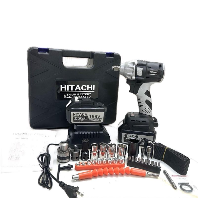 Máy Khoan Pin , Siết Bulong , Vít HITACHI .  Động cơ không chổi than + Phụ Kiện Đầy Đủ Như Hình ( TUỲ CHỌN BỘ 1 PIN HOẶC 2 PIN ) hitachi zaxis 70