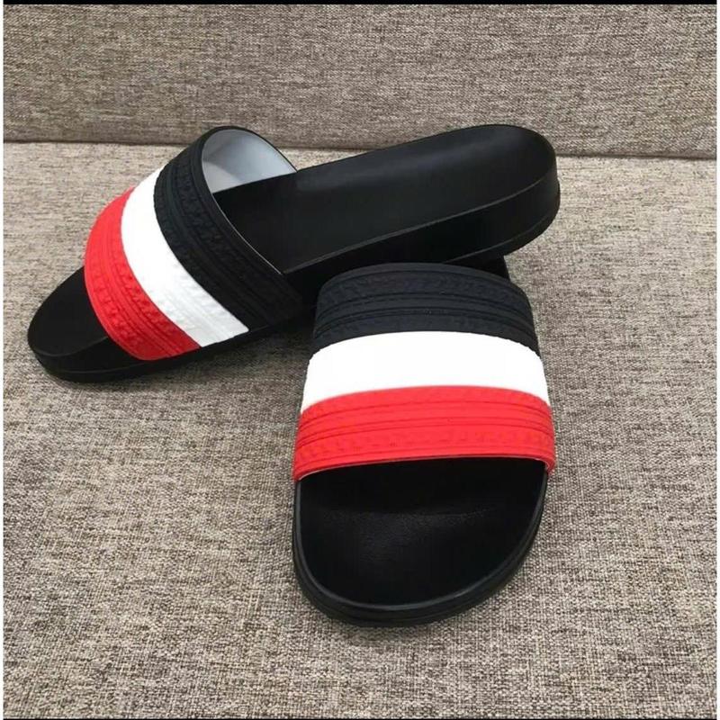 Dép Quai Ngang Nam Nữ Sọc Phối 3 màu Dép bền đẹp phong cách 2025 Dép lê đế bằng dép slipper Nam