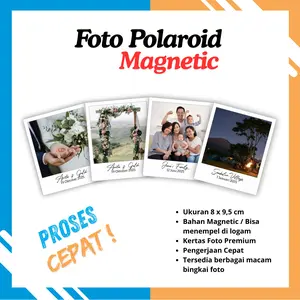 Cetak Foto Magnetic 8 x 9,5 cm Bahan Magnetic Teks Lokasi & Tanggal Momen Spesial Bisa Nempel di Mana Saja Kertas Foto Premium