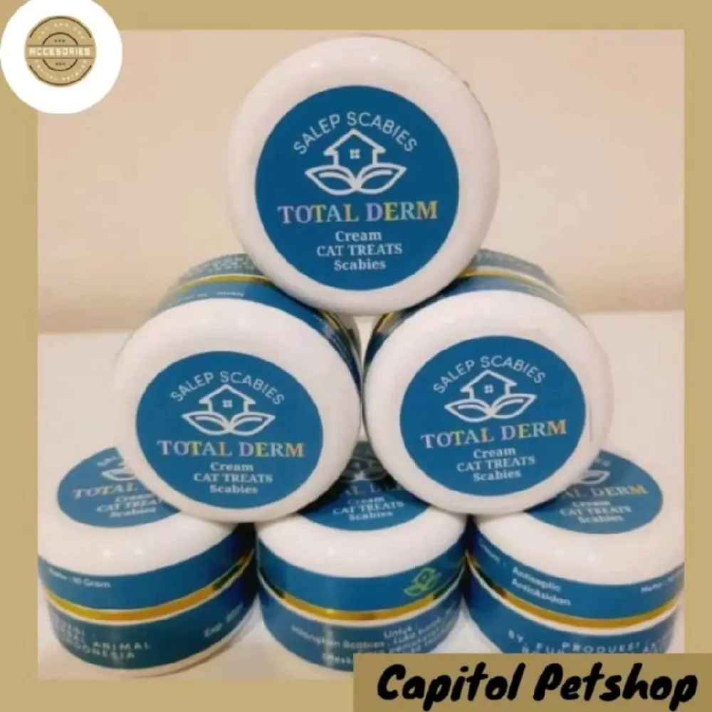 Total Derm Salep Scabies Cream Treats scabies untuk Anabul 10gr
