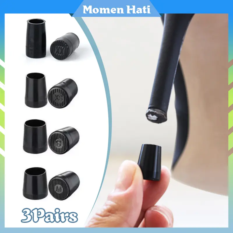 6Pcs Heels Protector Karet / Pelindung Hak / Heel Protector Pelindung Spare Part Hitam