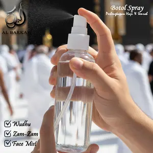 Al Barkah Apparel Botol Spray Kosong 250ml dan 100ml Polos untuk Wudhu Perlengkapan Haji Umroh Pria Wanita Putih