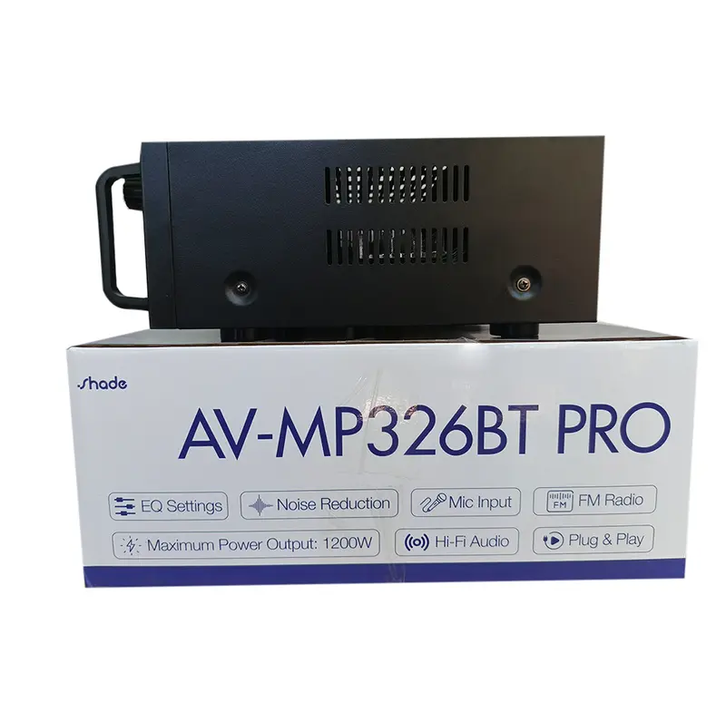 SHADE Amplifier Power Bluetooth AV/MP 326BT Speaker Full Bass Subwoofer Stereo Karaoke FM Shade EQ Ampli Colokan 4