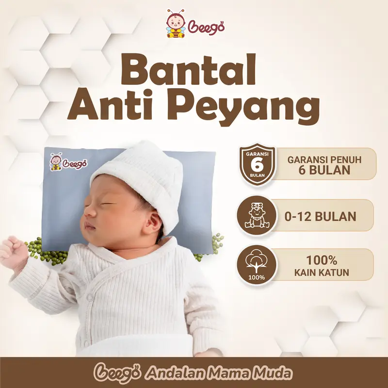 Bantal Anti Peyang Beego Kulit Kacang Ijo Bayi Bunda 0