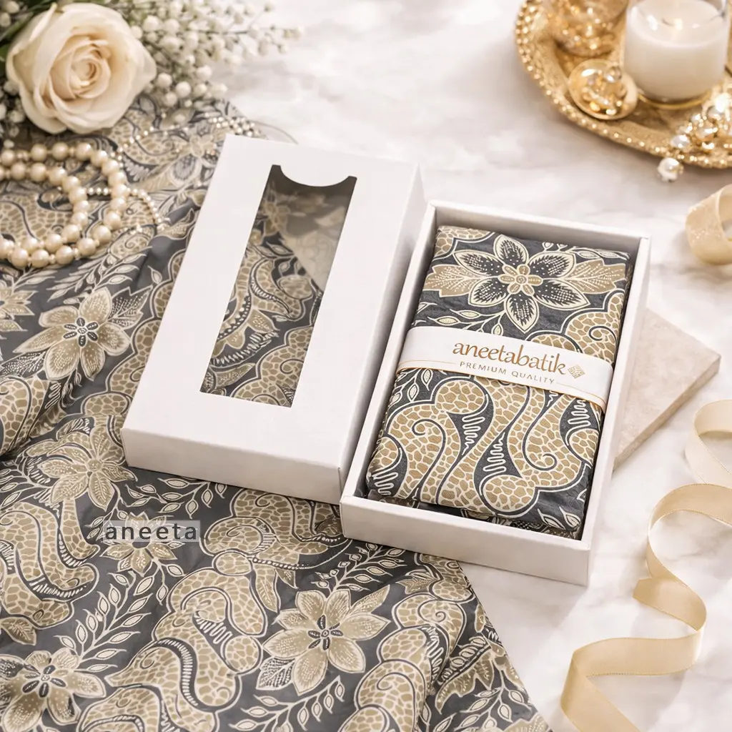 Hampers Kain Batik Eksklusif - Kado Elegan untuk Orang Tersayang Dengan Box Mewah - Hadiah Lebaran, Wisuda, Pernikahan