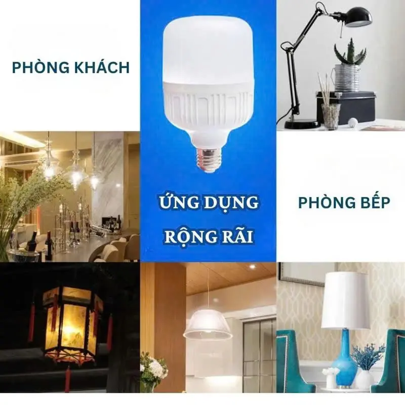 [COMBO 3 Chiếc] Bóng Đèn Led 50w Đui E27 Ánh Sáng Trắng Bảo Vệ Mắt Tiết Kiệm Điện Năng - NTT 5