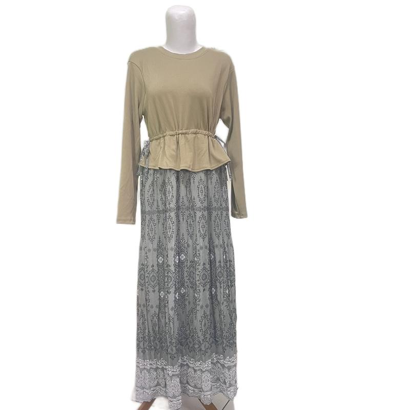 Dress wiicollection , dress rajut kombinasi ceruty import 1