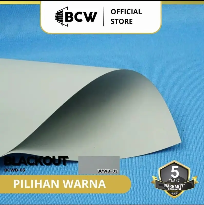 Roller Blind Blackout Chain 38 BCW, Garansi 5 Tahun 5
