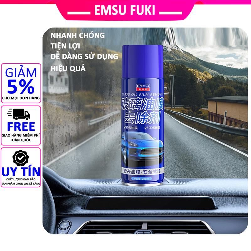 Bình Xịt Tạo Bọt Vệ Sinh Kính Xe Ô Tô PLC, Tẩy Sạch Cặn Bẩn, Làm Sáng Kính Phủ Nano Chống Nước, Tính Năng Xịt Tạo Bọt Tiện Lợi, Chai Lớn Dung Tích 280ml